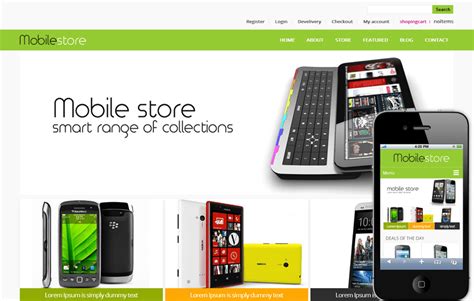 mobile store template mobile shop website template wlayouts