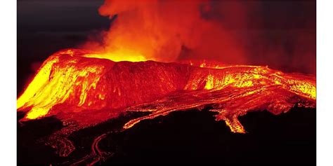 drone video  unreal lava flood  fagradalsfjall volcano dronedj