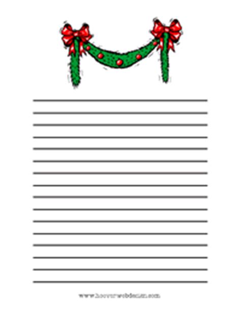 printable christmas writing paper