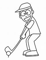 Golf Coloring Pages Printable Kids Adults Themed Template Sheet Tweet sketch template