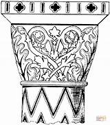 Coloring Pages Column Palace Columns Greek Drawing Template Structures sketch template