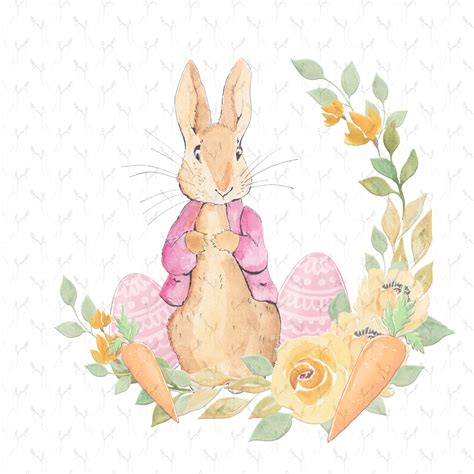 peter rabbit flopsy bunny easter clip art png file etsy