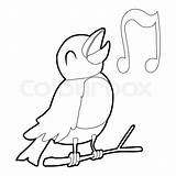 Singing Bird Drawing Getdrawings Icon sketch template