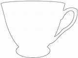Tea Cup Silhouette Outline Vector Svg Silhouettes Drawing Coloring Pages sketch template