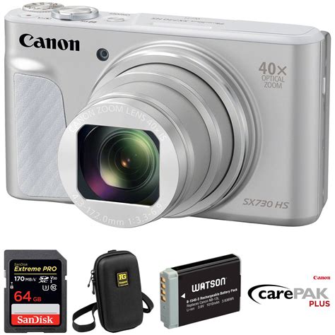 canon powershot sx hs digital camera deluxe kit silver bh
