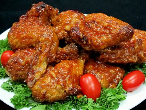 barbecued fried chicken