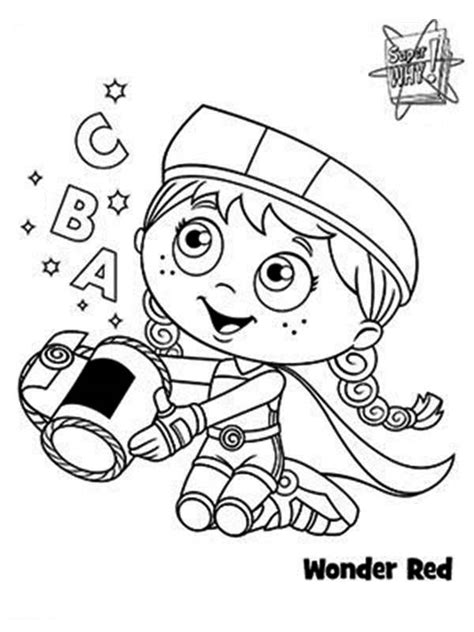 red alphabet basket  superwhy coloring page vrogueco