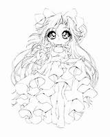 Pages Chibi Anime Princess Coloring Dragoart Cute Getdrawings Getcolorings Drawing Colorings Printable sketch template