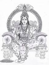 Devi Mandala Chitra Tanjore Madhubani Deities sketch template