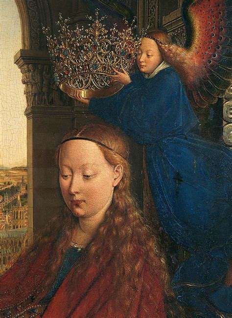 facing van eyck  miracle  detail