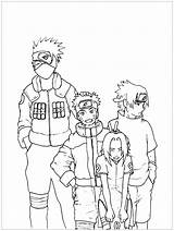 Sasuke Shippuden Coloriages Kakashi Dessins Enfant Sasuki Equipe Imprimé Fois sketch template