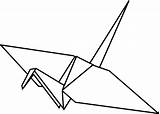 Paper Crane Outline Origami Clip Clipart Airplane Cliparts Drawing Swan Dragonfly Bird Folded Vector Clker Pages Gallery1 Pixabay Presentations Projects sketch template