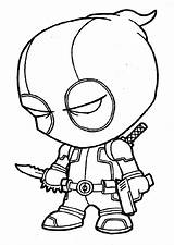 Deadpool Coloring Pages Chibi Cute Printable Kids Sitting Clipartmag Library Clipart Popular sketch template