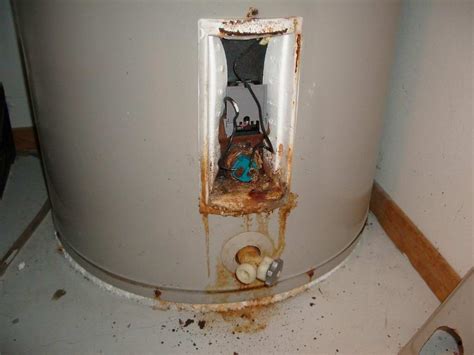 rusted water heater  long   water heater