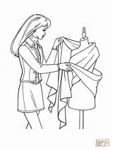 Coloring Pages Dress Designing Drawing Printable sketch template