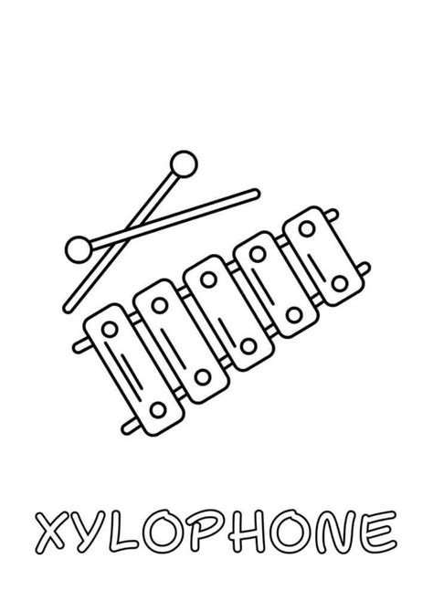 xylophone coloring pages  printable pictures  kids