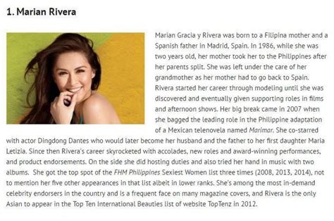 Marian Rivera Named Most Beautiful Filipino Celebrity By American Media