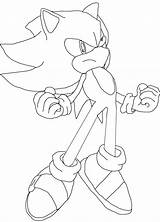 Coloring Sonic Pages Dark Popular sketch template