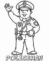 Coloring Policeman Print Printable Kids Children Topcoloringpages Professions Easy sketch template