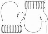 Coloring Mittens Mitten sketch template