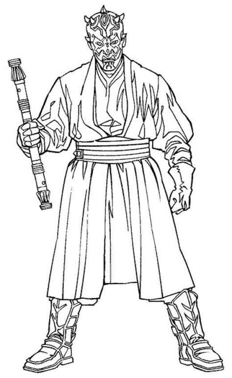 darth maul  coloring page  printable coloring pages  kids