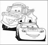 Coloring Cars Pages Disney Clipart Printable Mcqueen Library sketch template
