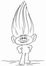 Trolls Coloring Dreamworks Poppy Troll Diamond sketch template