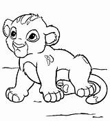 Baby Simba Coloring Pages Color Lion Printable King Kids Disney Cartoon Characters Colouring Drawing Animals Print Cute Sheets Animal Nala sketch template