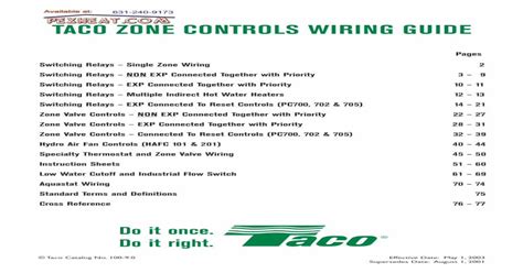 taco zone controls wiring guide pexheatcom taco zone controls wiring guide pages zone