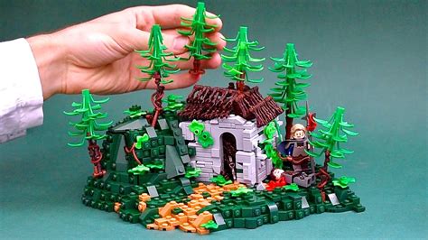 lego timelapse forest ruins medieval moc  min build youtube
