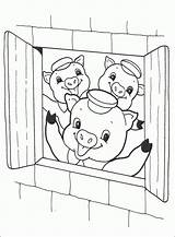 Porquinhos Colorir Desenhos Cerditos Pigs Felices Marcadores sketch template