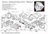 Pokemon Kaleidocycle Papercraft Set Template Printable Advertisement sketch template
