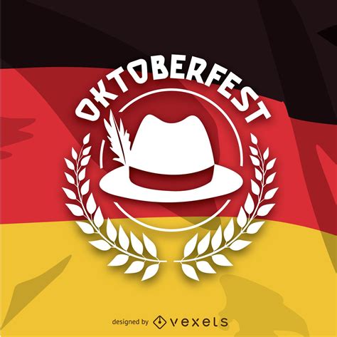 oktoberfest logo  german flag vector