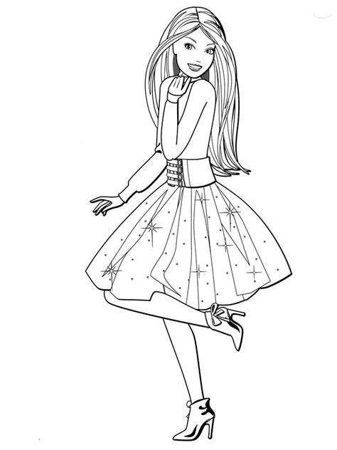 barbie coloring  kids coloring pages cute coloring pages