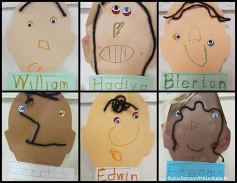 portrait art preschool art lessons  preschool
