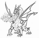 Dragon Fire Breathing Drawing Vector Sketch Cartoon Illustration Behance Draw Simple Printable Sketches Getdrawings Paintingvalley sketch template