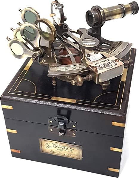 vintage brass nautical sextant j scott london antique sextants with box