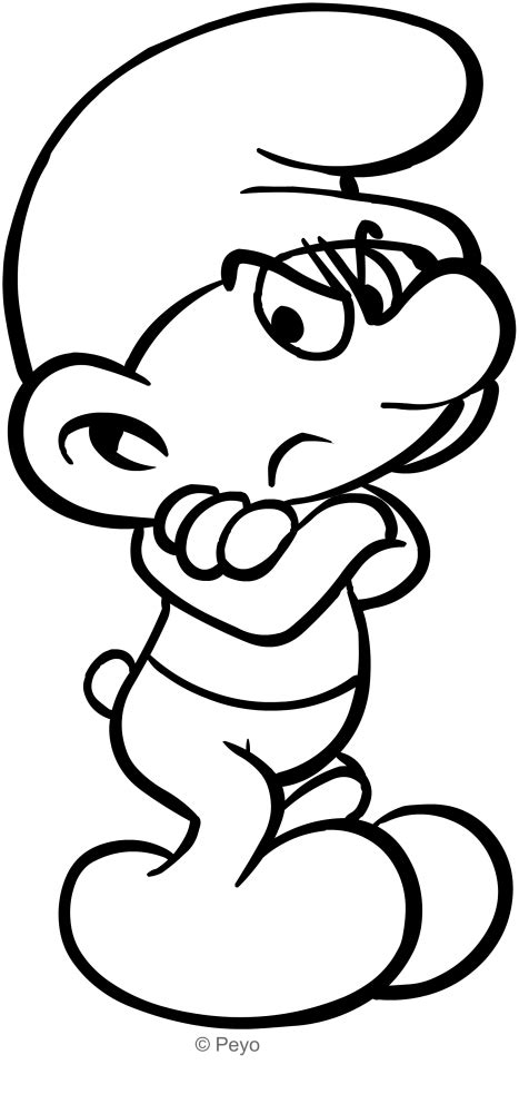 grumble smurf coloring pages