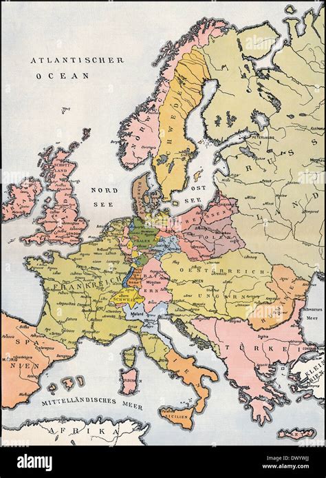 europe  century map  res stock photography  images alamy