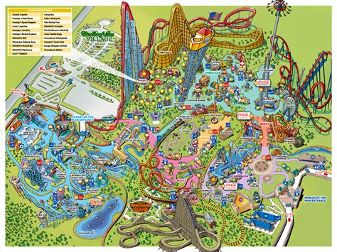 worlds  fun park map united states map