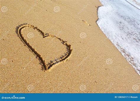 heart   beach stock image image  sand holiday
