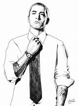 Eminem Shady Ink Rapper Arte Mathers Getcolorings sketch template