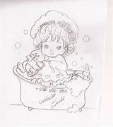 Drawing Baby Coloring Girl Pages Em Para Painting Infantil Kids sketch template