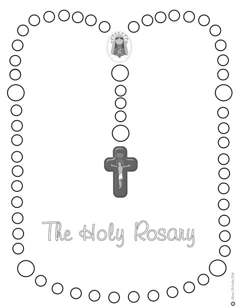 rosary coloring page ariano blog