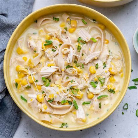 Easy Creamy Chicken Noodle Soup Healthy Fitness Meals