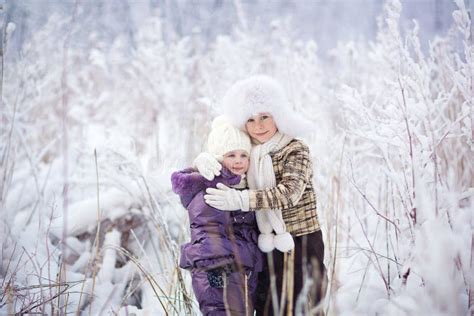 kids  winter stock image image  people happiness