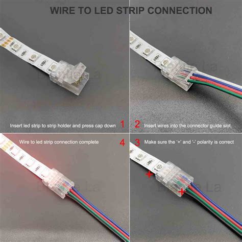 pin led light strip connectors rgb mm  rgb color change led strips