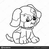 Kleurplaat Hond Schattige Dieren sketch template