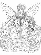 Coloring Pages Fairy Princess Christmas Wiccan Printable Ice Mystical Color Adults Winter Fairies Kids Boob Craft Hard Colouring Mythical Print sketch template