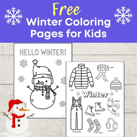 winter coloring pages  kids  printables